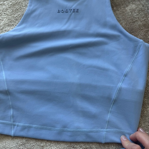 3 piece set! Top, skirt and pants Bo&Tee in blue lavender soft active sz SM - Picture 12 of 15